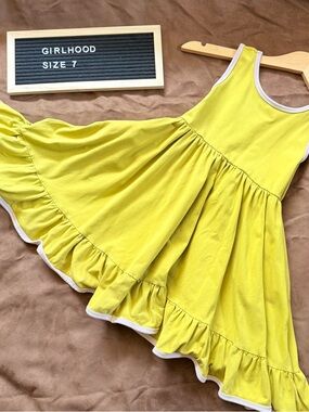 Girlhood Mustard Yellow Twirl Dress